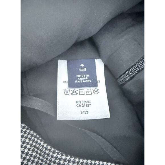 Max Mara Weekend Gingham Sleeveless Dress White Black Shift Wrap Cocktail 4 TALL - Picture 7 of 8